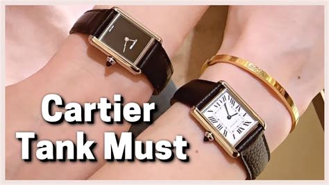 cartier tank must interchangeable strap